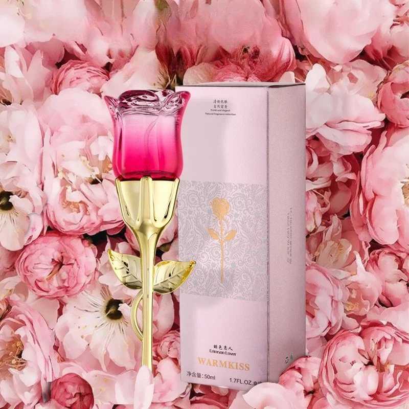 50ml Womens Rose-Shaped Perfume Bottle Long-Lasting Floral Eau De Parfum with Romantic Scents Elegant Gift Daily FragranceW251117