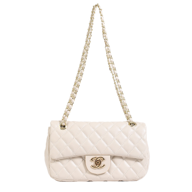 Chic Women's Small Fragrant Wind Messenger Bags - Versatile Shoulder Carrier with Sparkling Diamond Accents