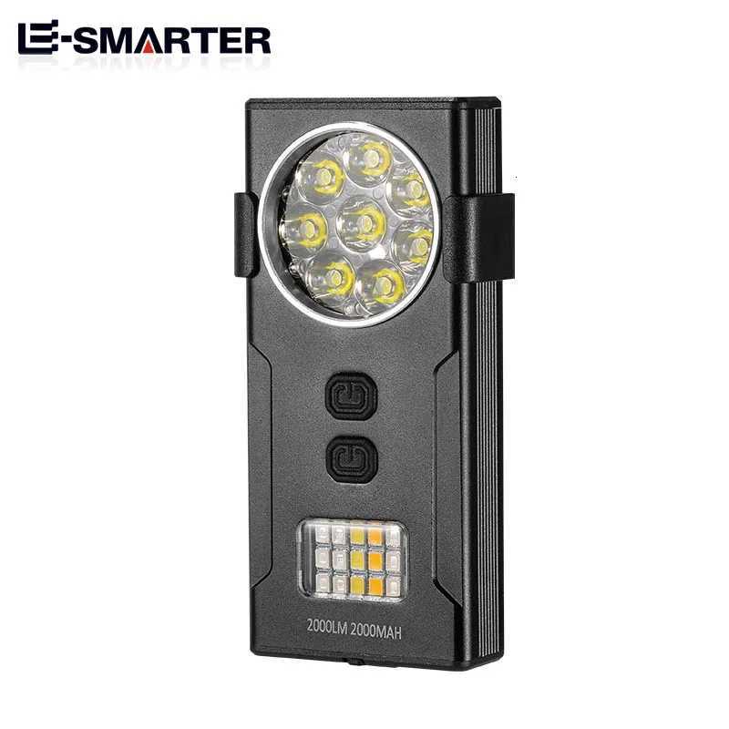 Mini LED EDC Keychain Flashlight Rechargeable Portable Work Light Outdoor Emergency Torch With Magnet Clip Camping Lanterns M251117