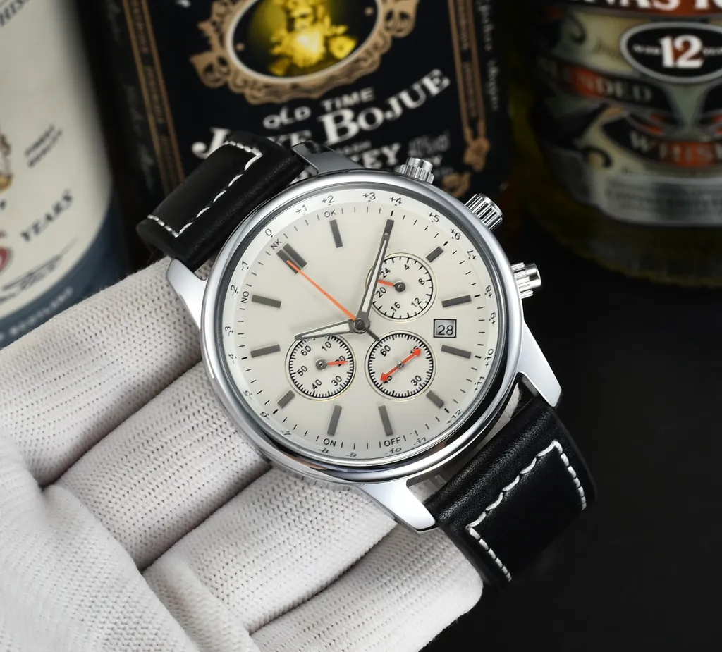 High Quality 2025 Fashion Sports Young Men Top Japan Brand luxury watches Six-pin All Dial Work quartz watch Chronograph Display Calendar with minimalist style