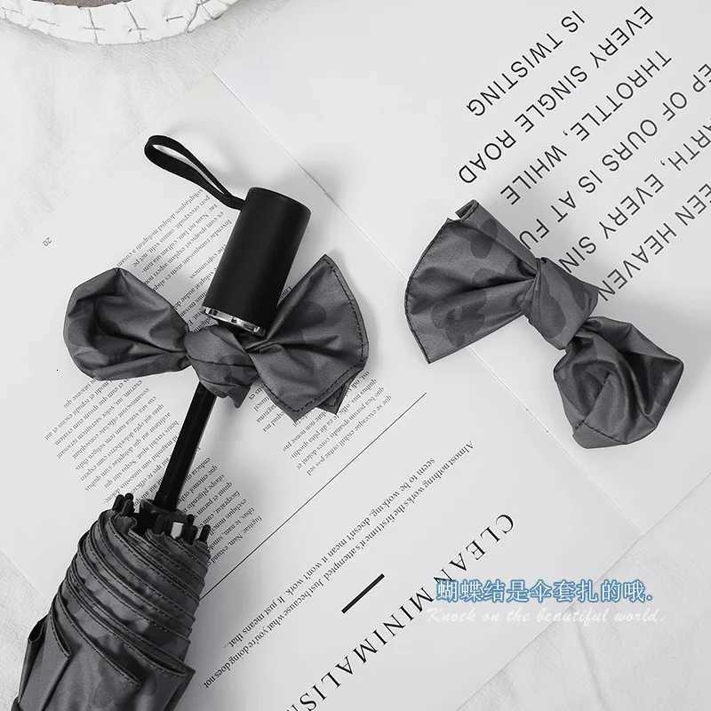 INS Abstinence Style Black Small Floral Automatic Umbrella Women Outdoor Shopping Sunny Folding Umbrella UV-Protection Umbrella C251117
