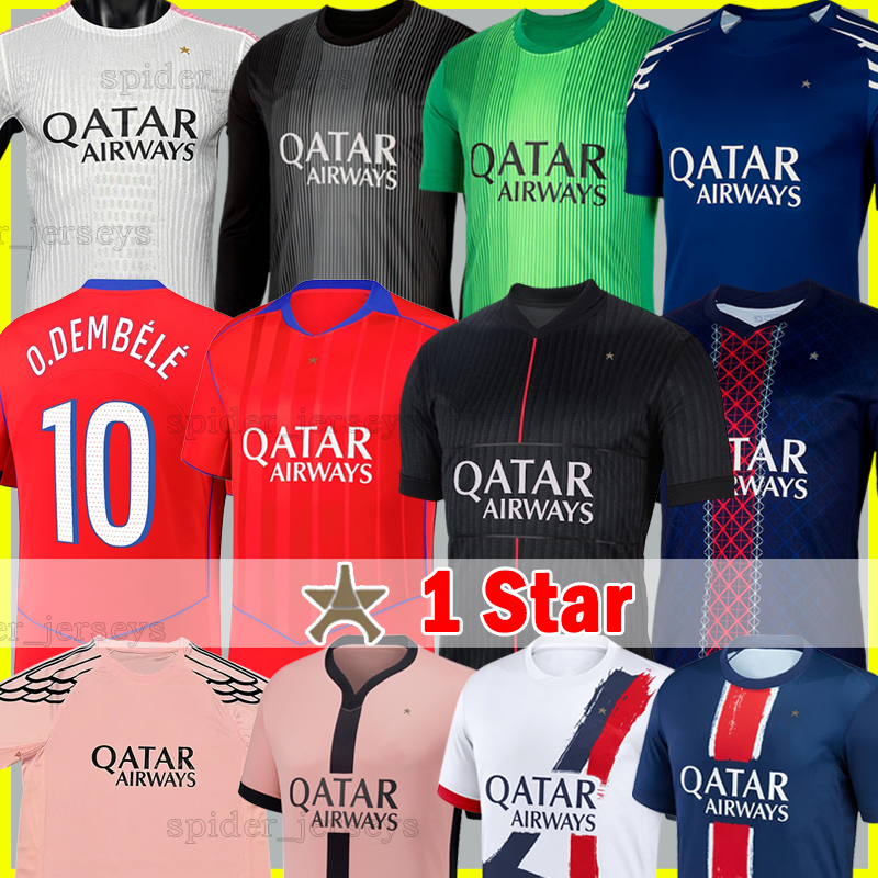 XXXL 4XL 2024 2025 D.DOUE PSGES 1 Star Soccer Jerseys O.DEMBELE KVARATSKHELIA JOAO NEVES 24 25 26 BARCOLA HAKIMI Goalkeeper Player Version Men Uniforms Kids Kits Sets