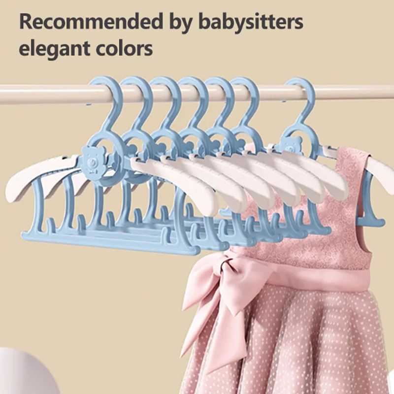10Pcs Non-slip Baby Clothes Hanger Adjustable Storage Hangers Cute Kids Clothes Organizer Closet Children Baby Coats Rack C251117