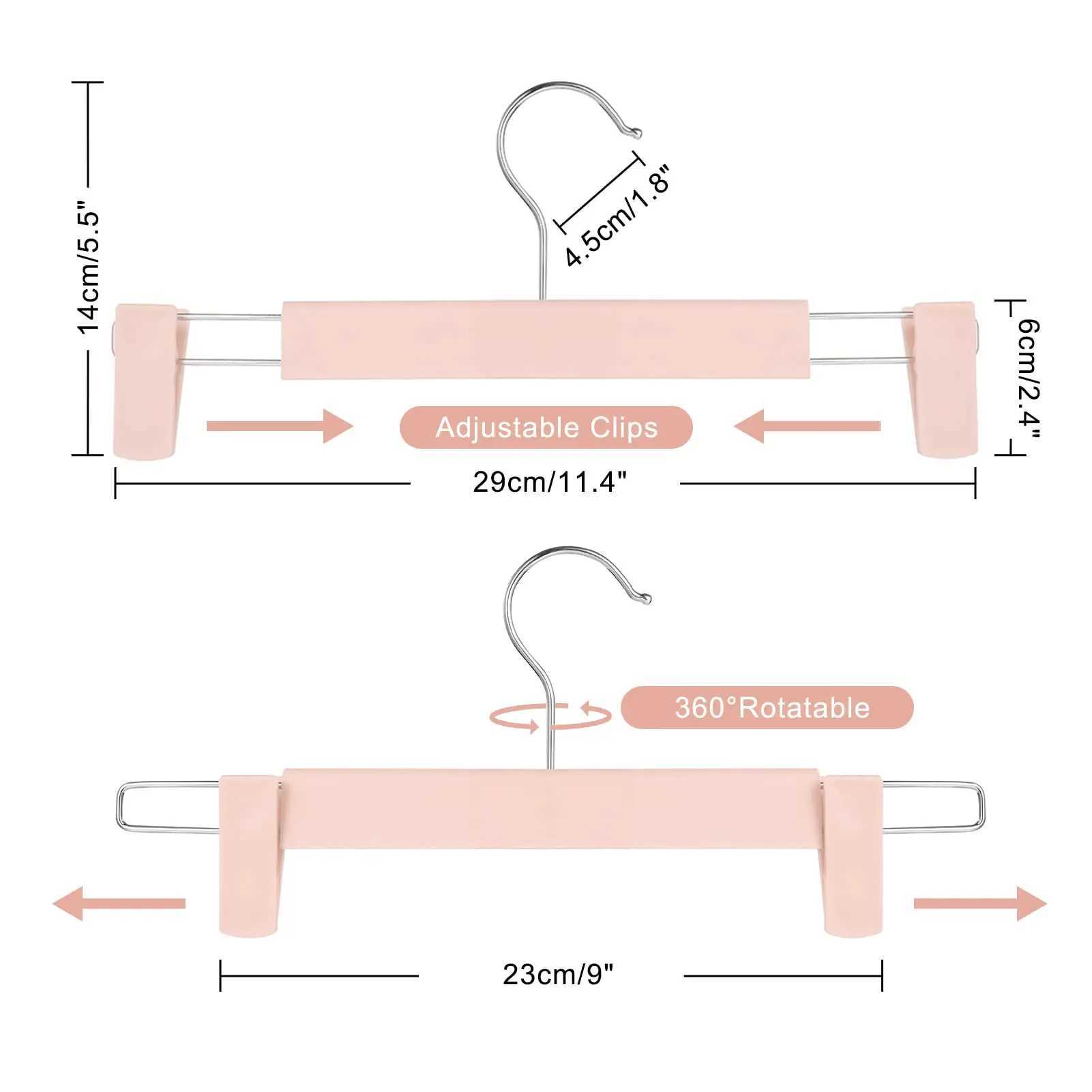 10 Pack Pants Hangers with Adjustable Non-Slip Clips Anti-Rust Hanging Hook for TrouserSkirtsJeansClothes Hangers C251117
