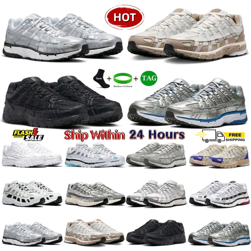 P6000 P-6000 shoes P 6000 designer shoes free shipping mens womens casual sneakers Metallic Silver Racer Blue triple black white Dusty Cactus outdoor trainers US 5.5-11
