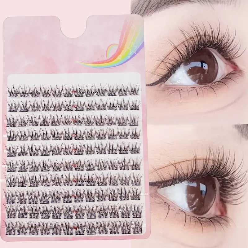 120pcs Natural Looking Individual Cluster Eyelashes Wispy Cross Lashes Fishtail Design Soft And Lightweight Perfect For DailyT251117