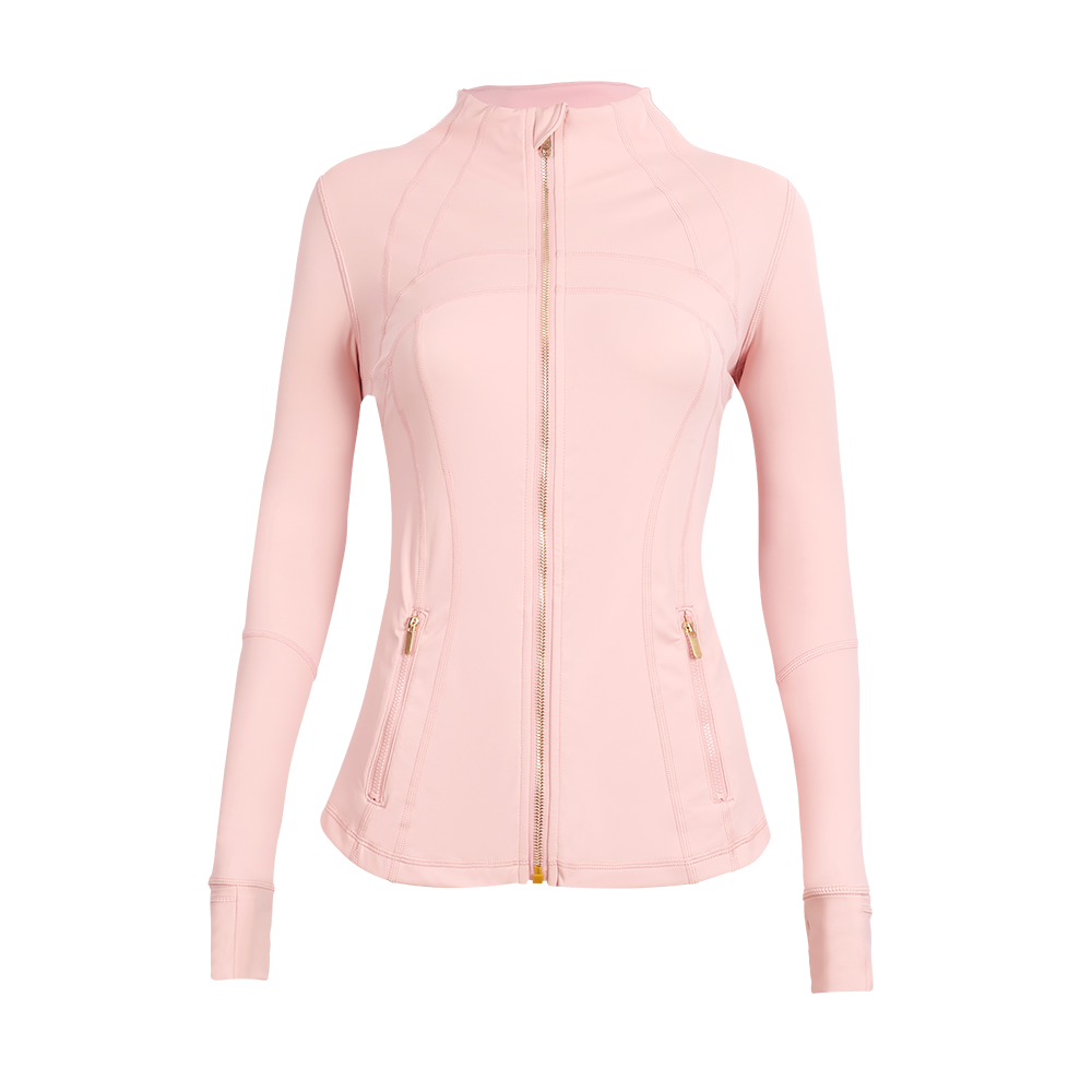 Gold Zipper Jacket for Women High Waist Hip Lifting Leggings Flared Elastic Breathable Slim Fit Sports Fiess Yoga Long Sleeve Top Ninth Pants 2 Pieces