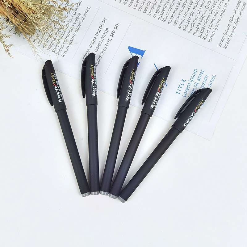 Durable Spray Glued Logo Gel Pens - Office Supplies and Exams Writing Instruments, Packaged in Sets of 12