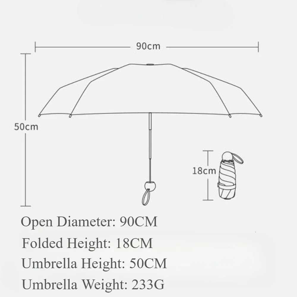 18CM 6 Ribs Lightweight Compact Pocket Umbrella with Storage Box Folding Travel Umbrella for Daily Life Sunny and Rainy Days C251117