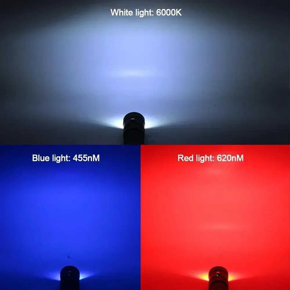 Diving flashlight charging strong light focus long flashlight plastic waterproof submersible lighting at night submersible High M251117