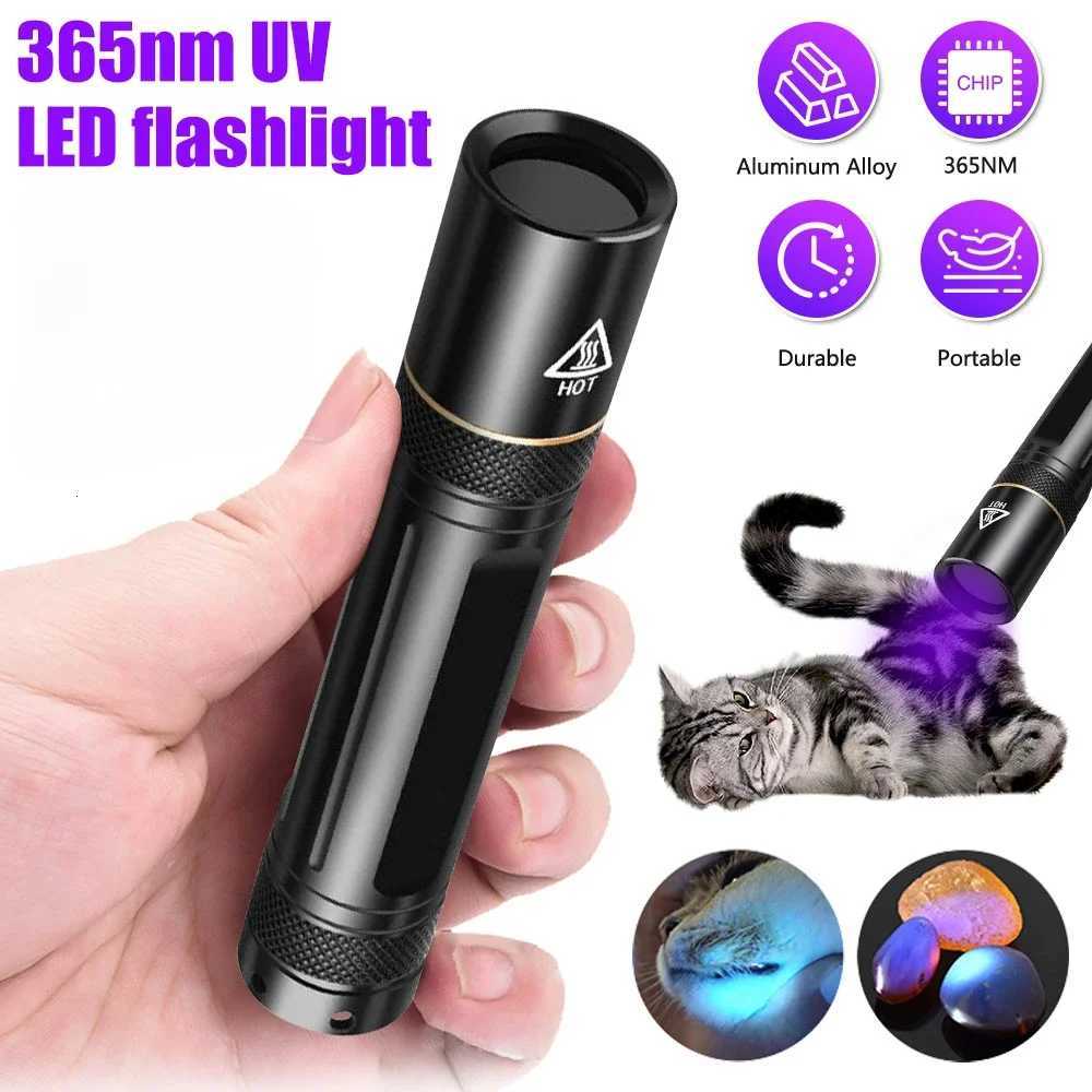 UV Flashlight 5W 360nm Led Blacklight Flashlights Ultraviolet Lamp Torch for Curing UV Glue Leak Detector Pet Urine Stain M251117