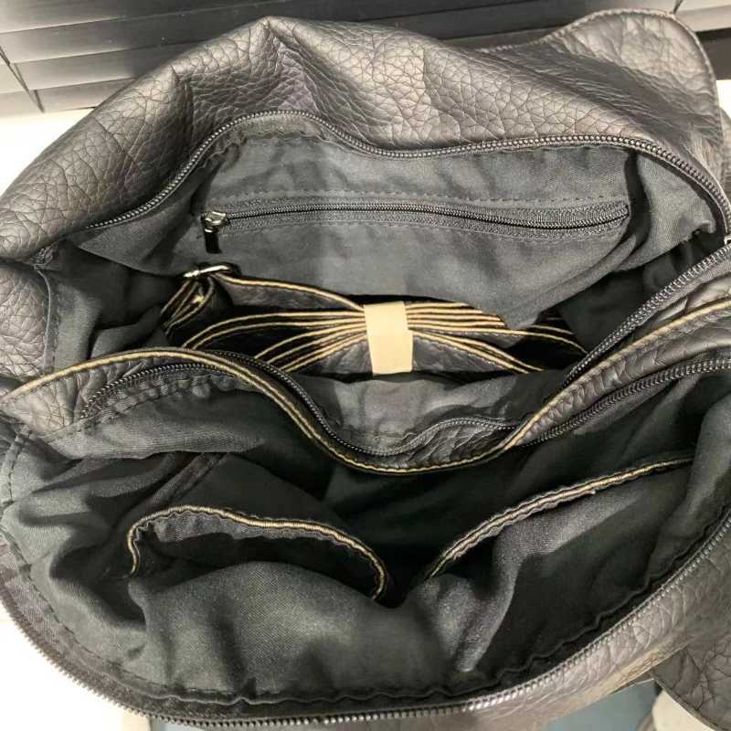 Womens Fashion Retro Hot Girl Motorcycle Shoulder Bag Large Capacity Female PU Leather Messenger Underarm BagsW251117