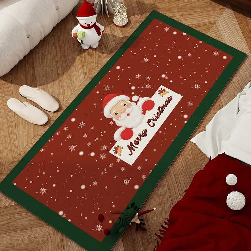 Christmas Carpet Vintage Dirt-resistant Non-slip Living Room Bedroom Kid Room Doormat 2025 Entrance Floor Decor Mat Tapis SalonM251117
