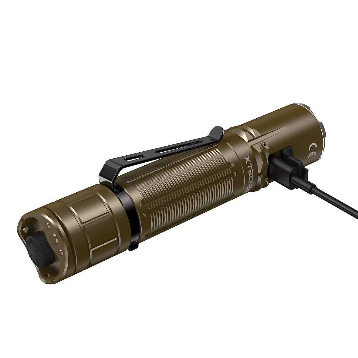 Klarus XT2CR PRO Police LED Flashlight 2100LM Torch Lighter with 18650 Battery for Camping Self Defense Hiking M251117