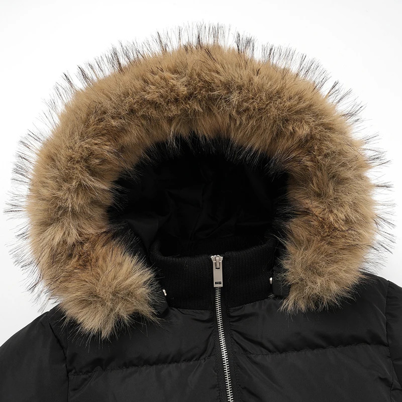 PFHQ Trendy Men Hooded Padded Coat Winter American Style Parkas Detachable Fur Collar Long Sleeve Short Jacket 21E7878 251113 - view 5