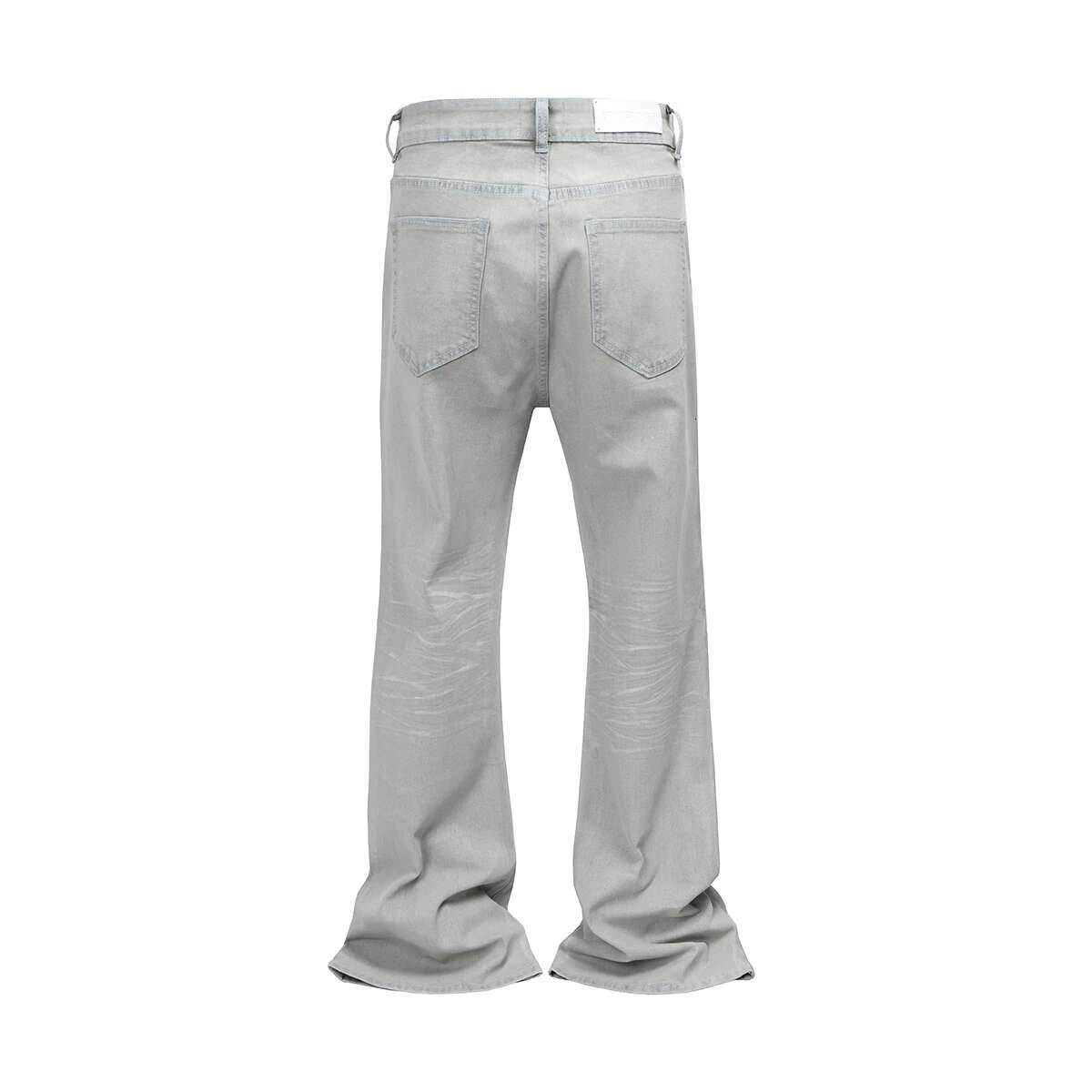 High Street Washed Waxed Baggy Boot Cut Mens And Womens Straight Vintage Casual Flare Jeans Pants Oversized Loose Denim Trousers
