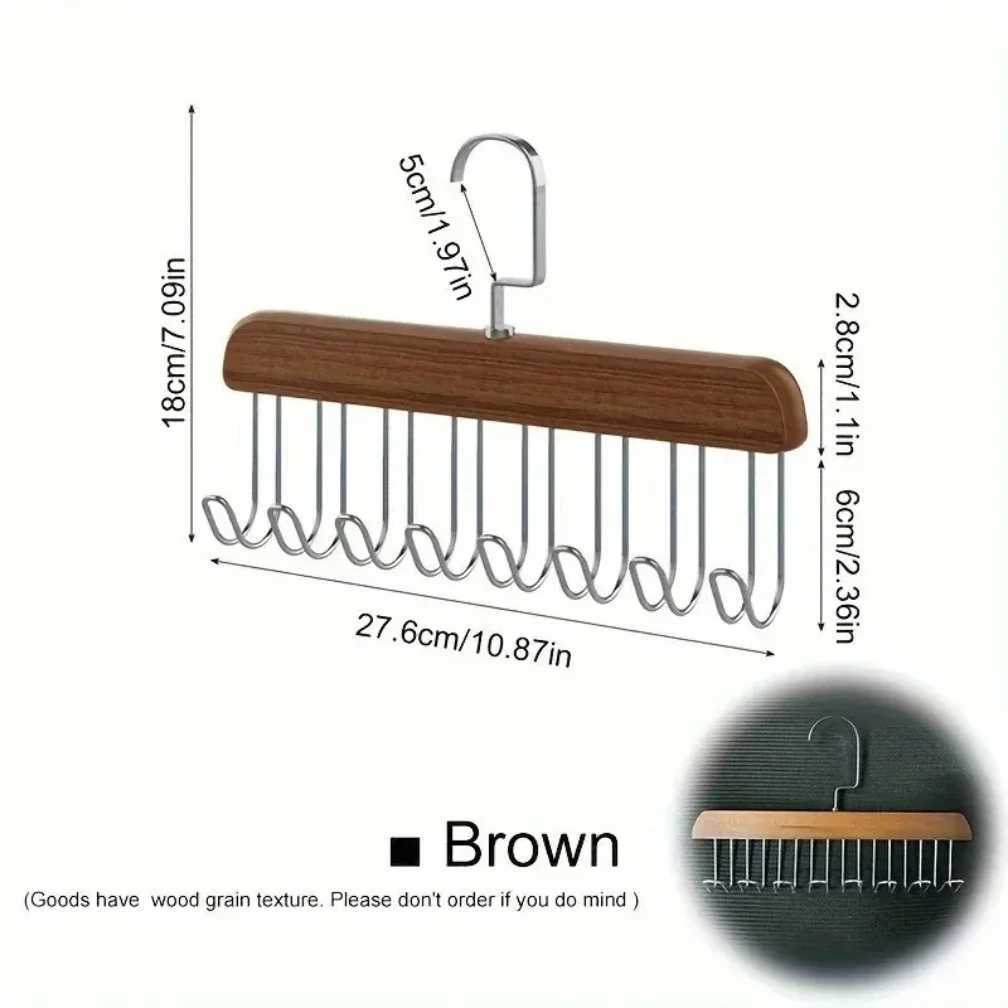 Multi-functional Belt Hanger Clothes Organizer Multifunctional Wooden Underwear Vest Storage Home Dorm Wave Hanger Drying Rack C251117