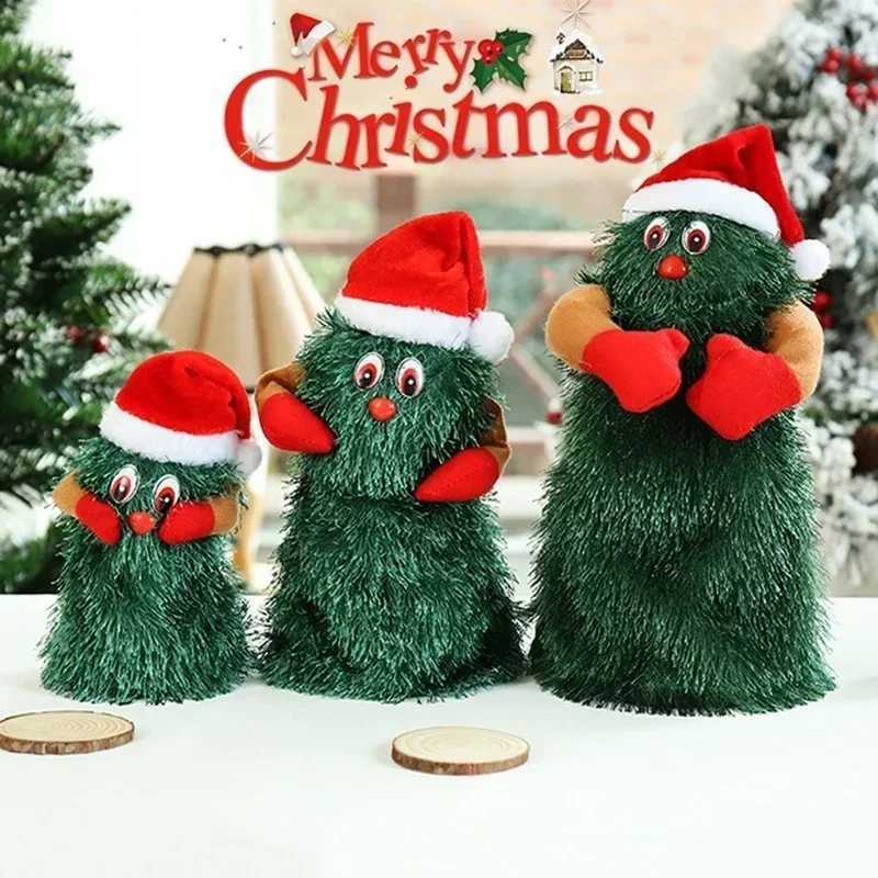 Dancing and Singing Christmas Tree Toys Kids Cute Green Plush Toys Creative Music Electric Plush Doll Home Decor Christmas Gifts J251117
