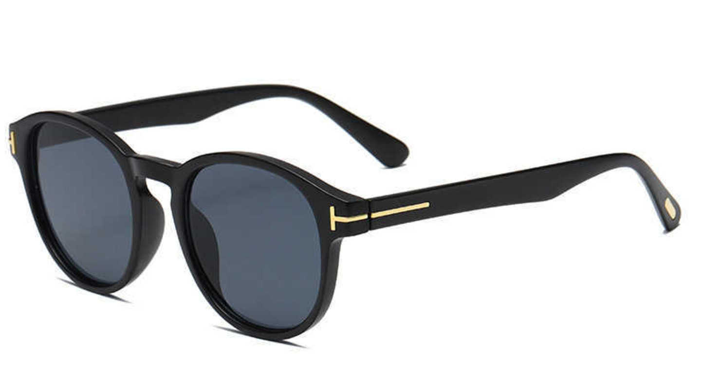 Sunglasses New T-shaped round frame tawny sunglasses for women Tiktok same style personalized fashion sunglasses S251117