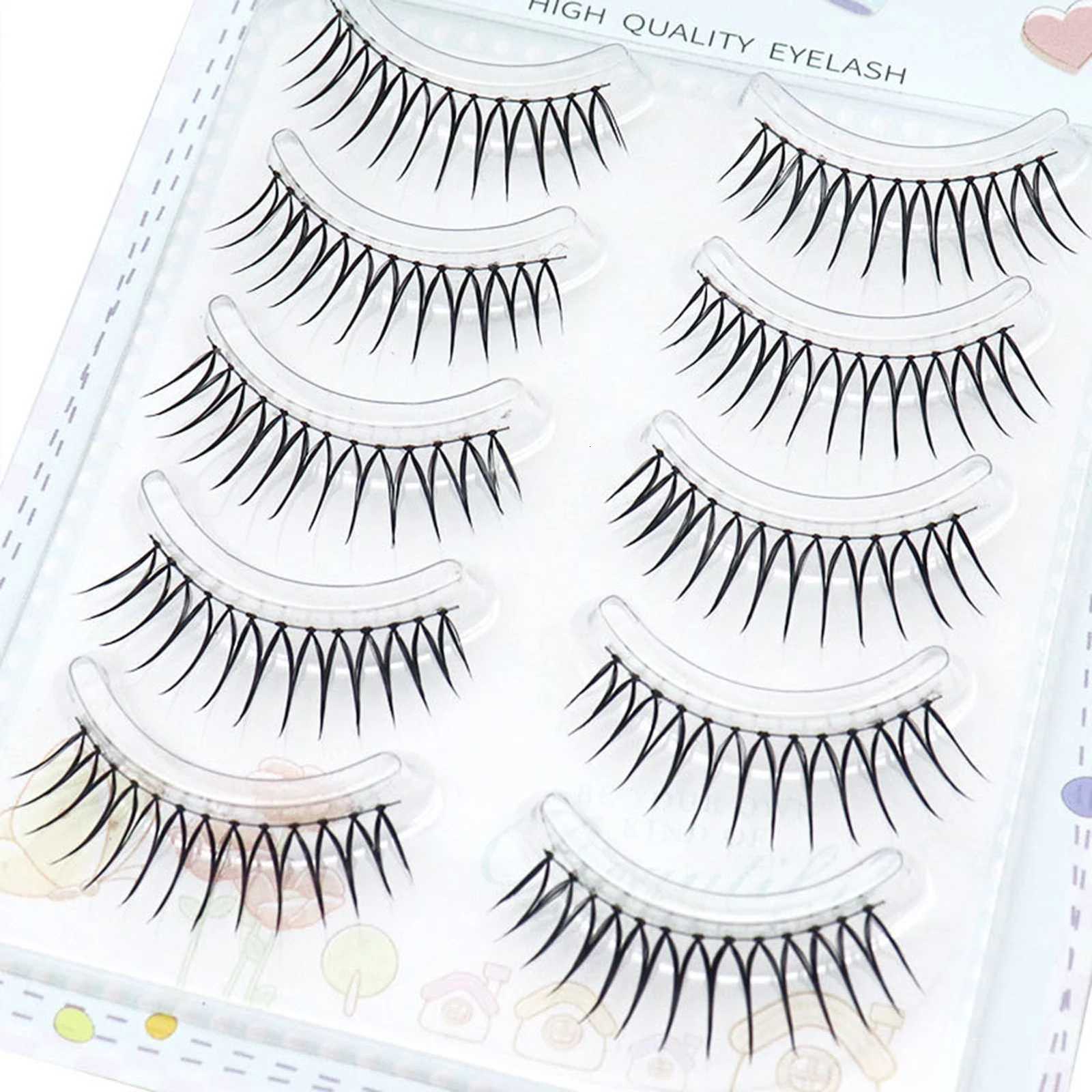 5pairs U Shape False Lashes Full Strip INS Korean Idol DIY False Eyelashes Natural Wispy Soft Lash ExtensionT251117