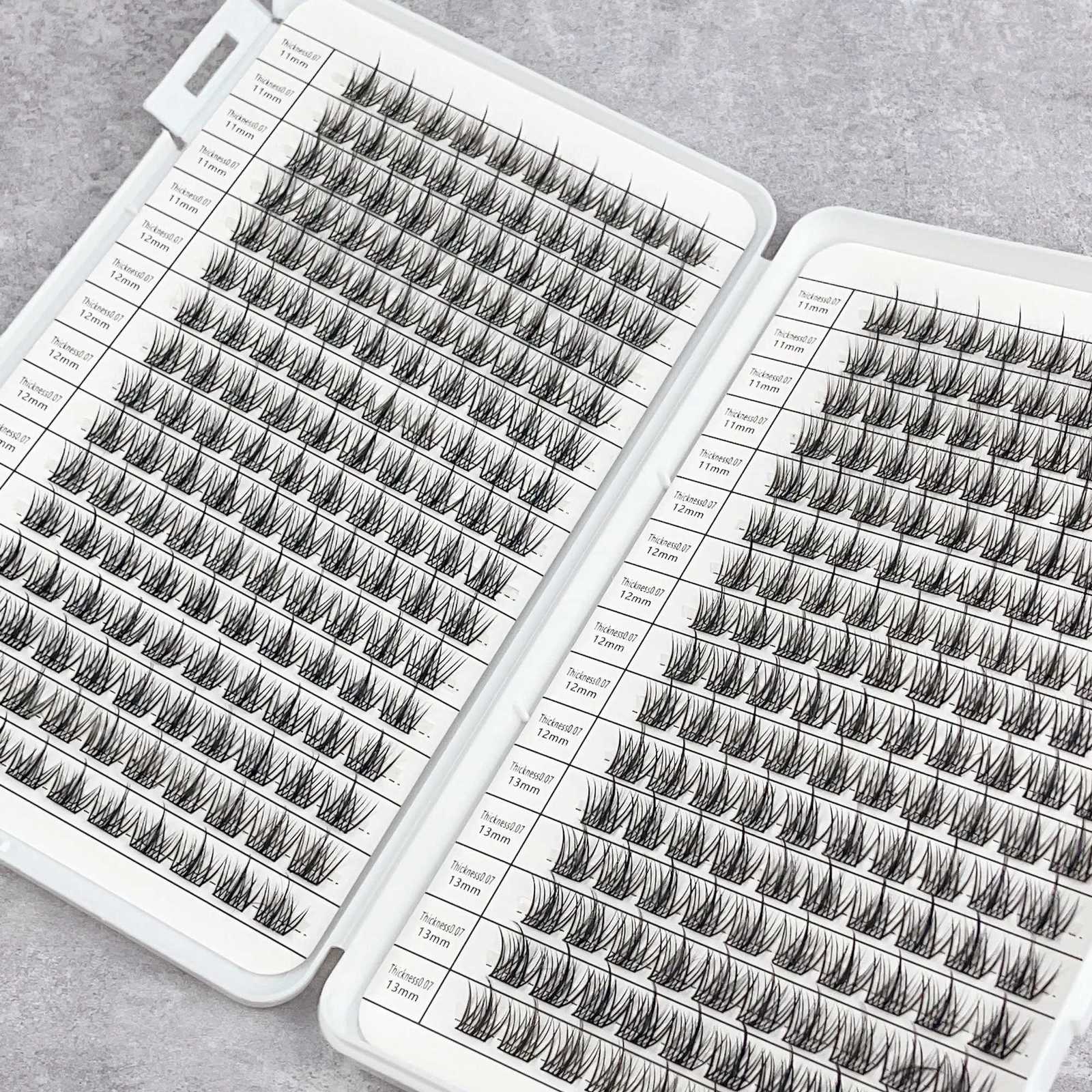 320pcs DIY Anime cluster eyelash Book - Feather Cross Style extension reuse mixed length natural eyelashes to create an amazinT251117