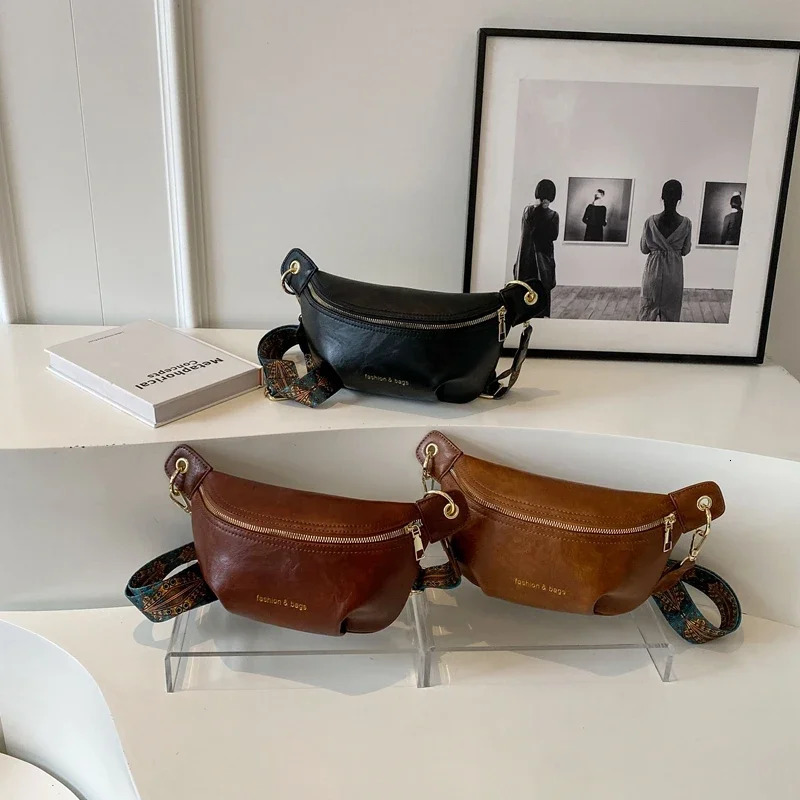 Zipper Pu Ladies Waist Packs Advanced Sense Female Crossbody Bags on Sale Bolsas Para Mujeres 251115