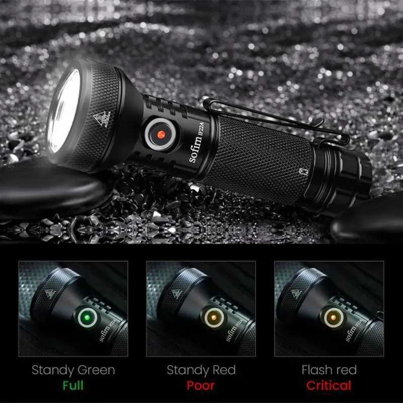 Sofirn IF22A 2100lm Flashlight 21700 Powerful Light SFT40 LED 680M Long Range USB C Rechargeable Charging Throw Torch M251117
