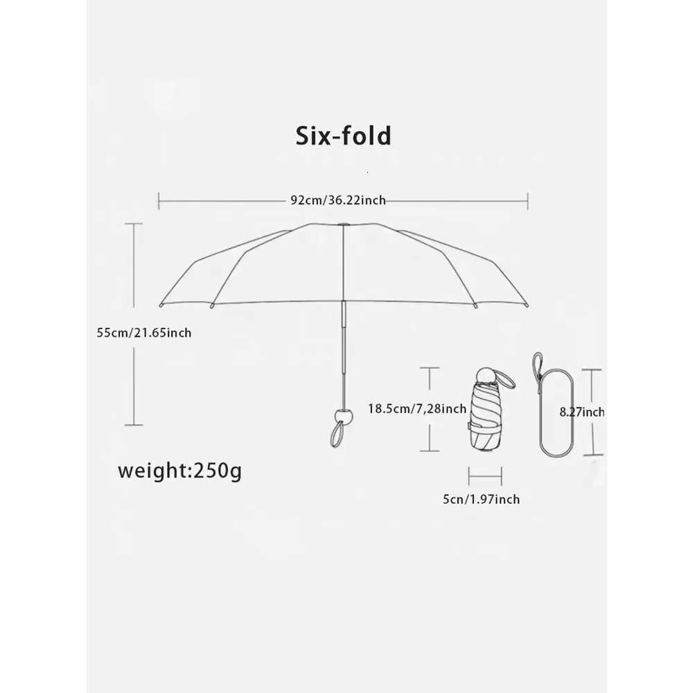 Lightweight Compact Travel Umbrella 6 Rib Reinforced Waterproof Automatic Open Close Portable C251117