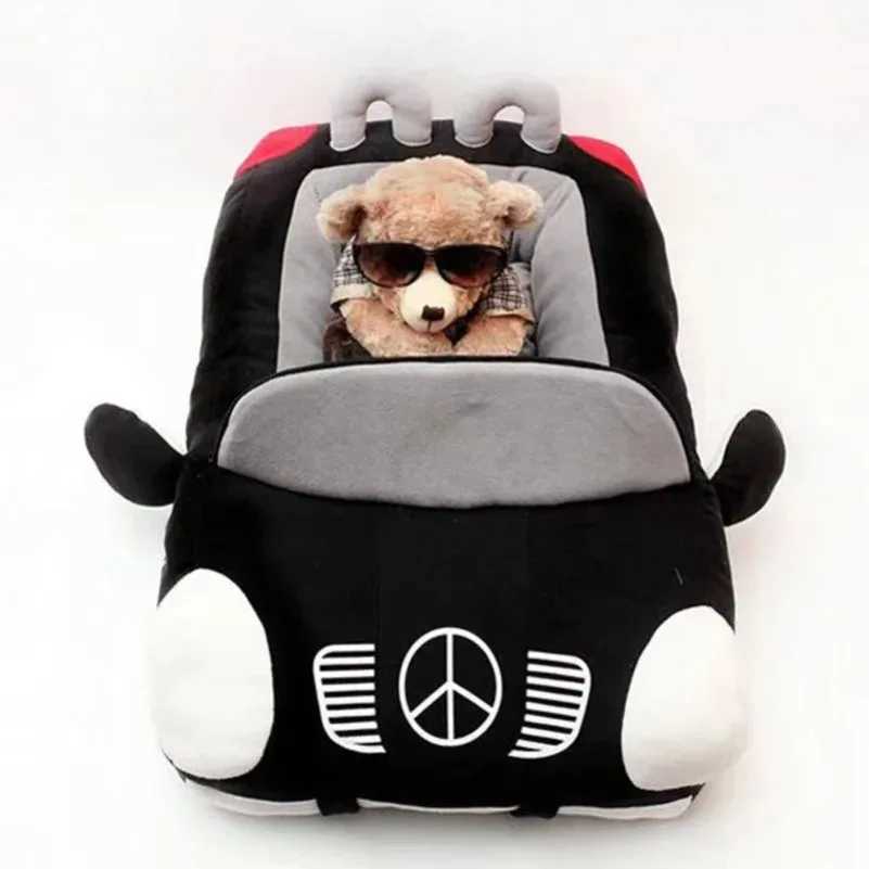 Large Car Shaped Dog Cat Bed Warm Pet House Cool Teddy Sofa Puppy Nest 70x50cm Cushion Kitten Winter Padded Kennel with MatM251117