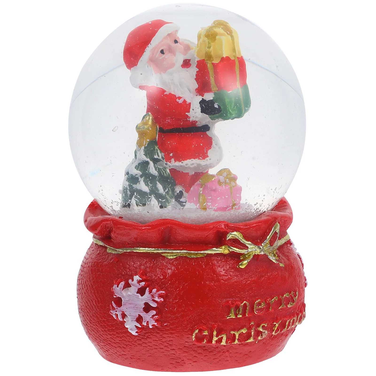 Resin Christmas Snow Crystal Ball Hanging Ornament Desktop Decoration Cartoon Home Office Crystal Ball Decor Cartoon Decor J251117