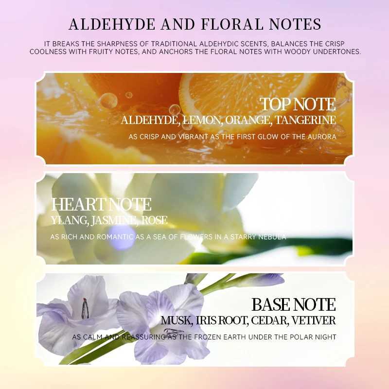 Womens Perfumes 100ml Aldehydic Floral Eau De Parfum with Lemon Jasmine Rose Musk Cedar Vetiver Long-Lasting ScentW251117