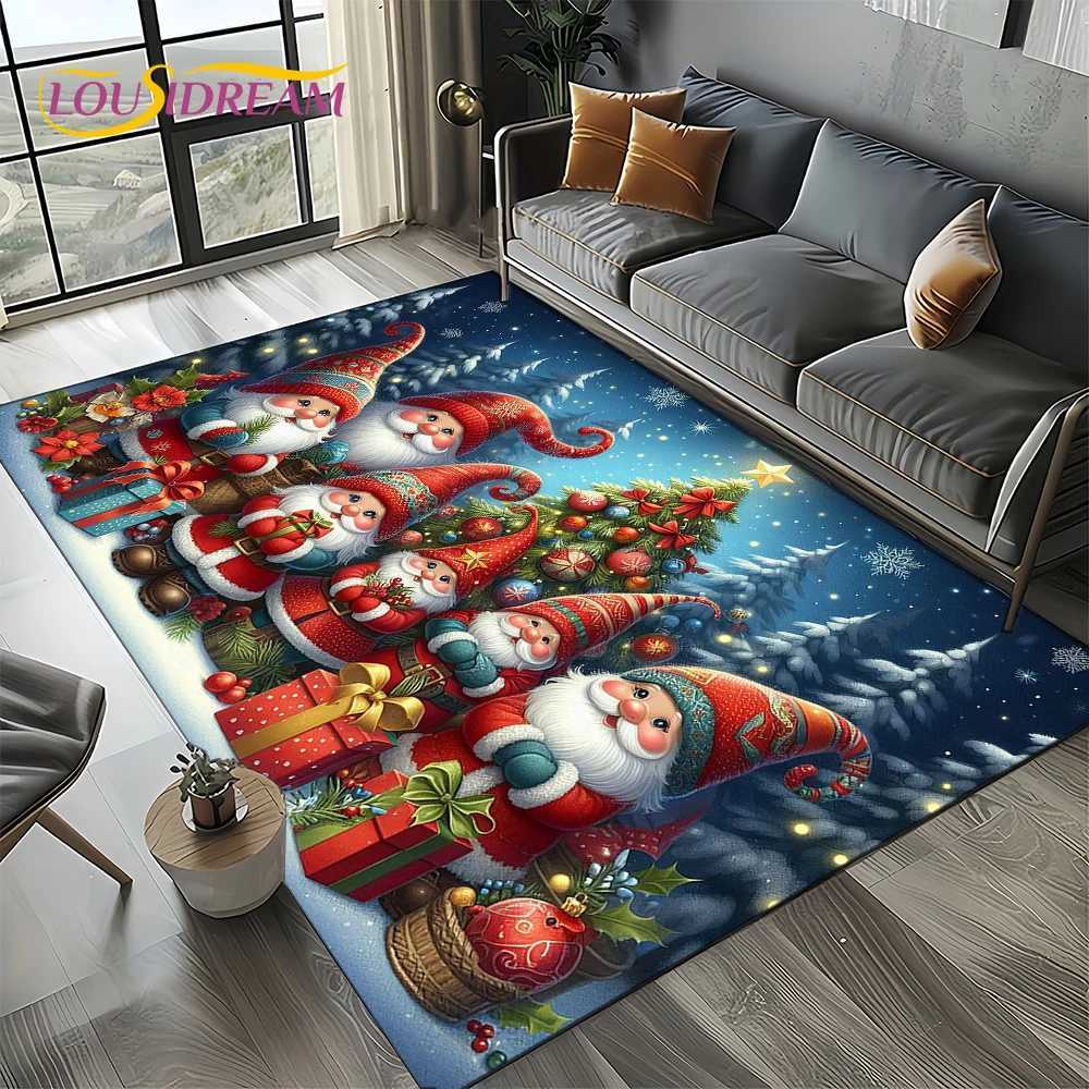 2025 Merry Christmas Tree Santa ClausNew Year Fairy Tale Gift Carpet Rug for Home Bedroom Sofa Doormat DecorNon-slip Floor MatM251117