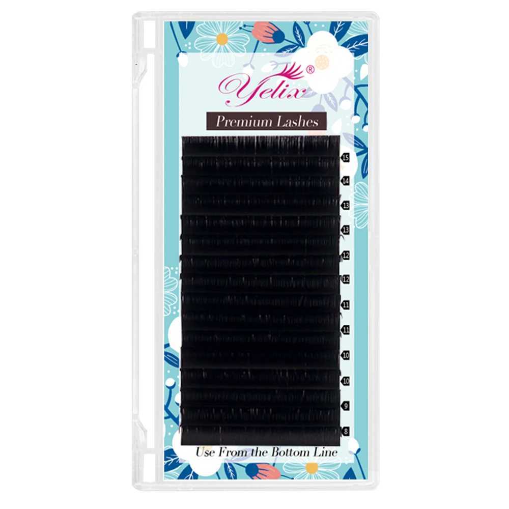Yelix Matte False Eyelashes Individual Mink High Quality 007mm Silk Eye Lashes Russian Volume Eyelash Extension SuppliesT251117