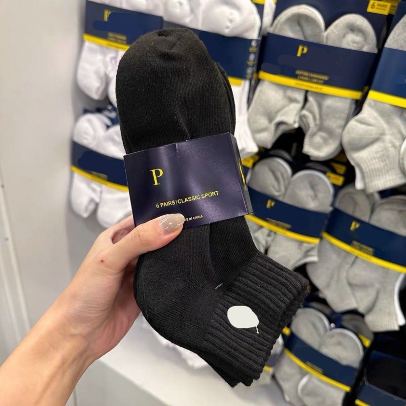 Men's Designer Pony Printed Sock Cotton Pony Embroidery Solid Color Classic Stocking Ankle Breathable Basketball Football Sport Socks