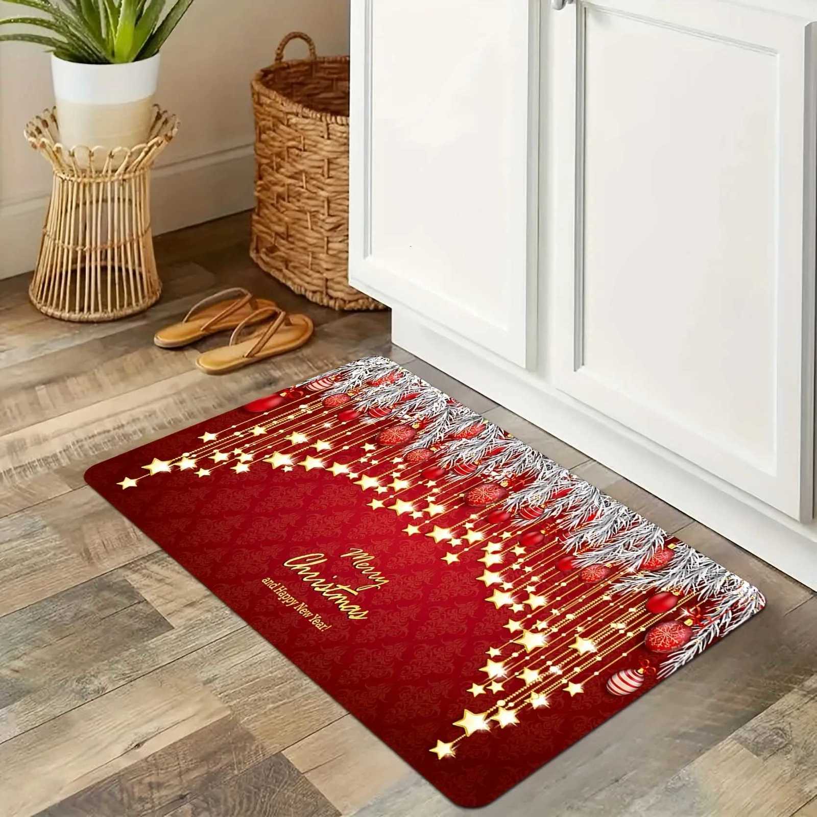 Christmas Entrance Doormat Decor Carpet for Living Room Kitchen Hallway Balcony Long Rugs Bedroom Non-slip Doormat Xmas DecorM251117