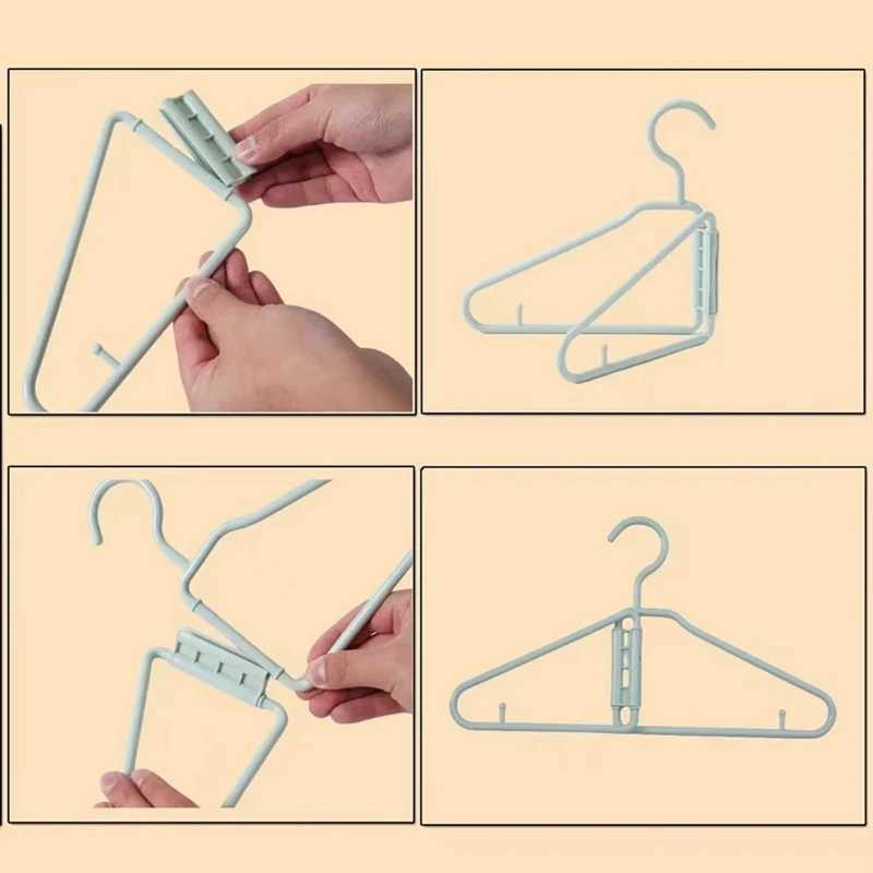 8Pcs Foldable Hangers Plastic Foldable Hangers Portable Folding Clothes Hanger Foldable Travel Hangers C251117