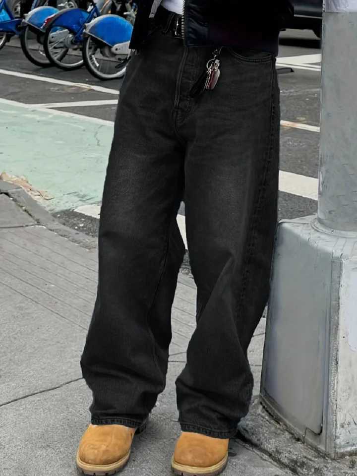 Mens Retro Loose-Fit Jeans Versatile and Casual for All SeasonsW251117