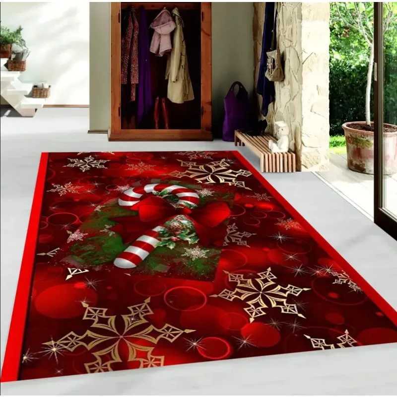 Christmas Candy Cane Carpet Holiday Home Decor Living Room Bedroom Home Decoration MatsM251117