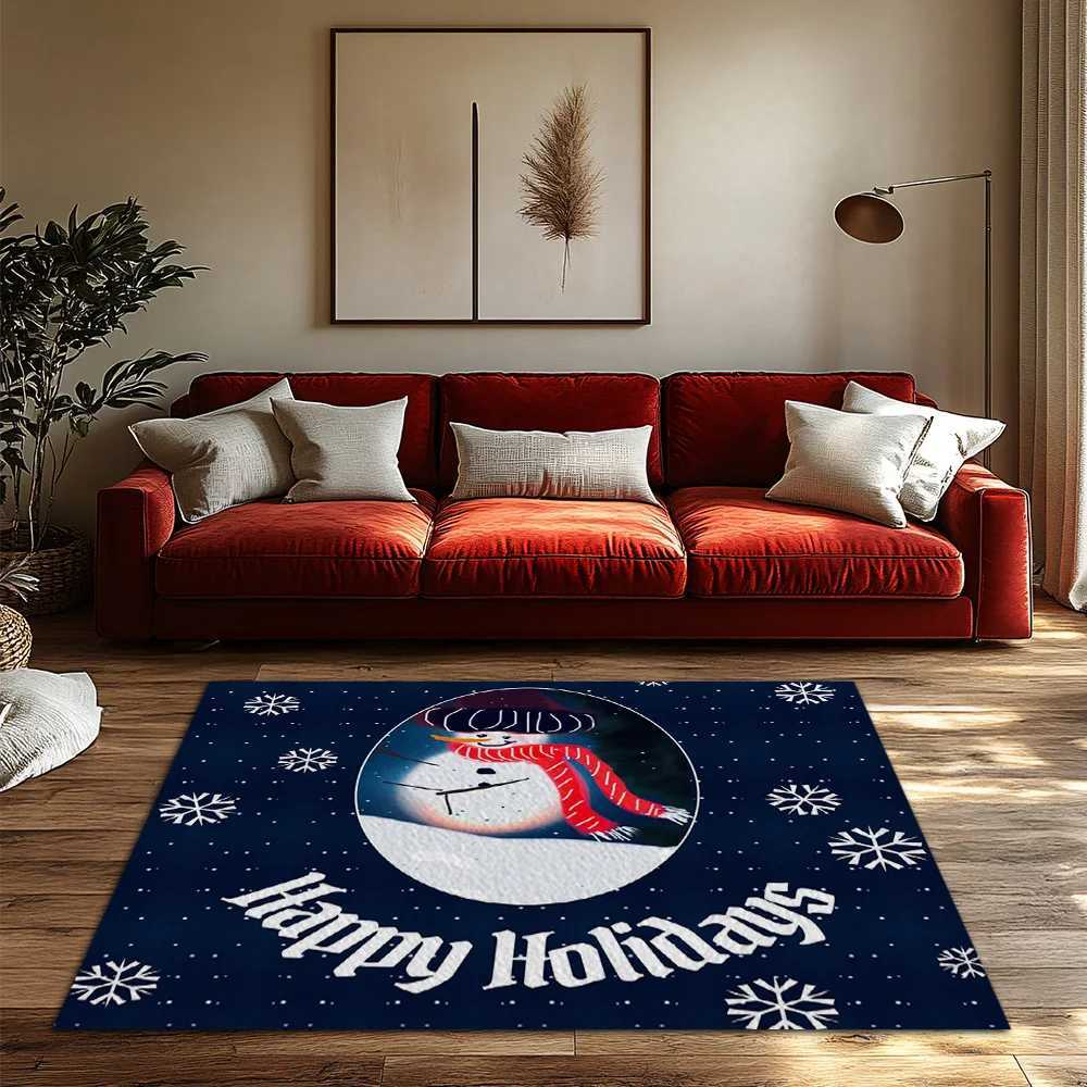 Festive Snowman Doormat Winter Welcome Mat Holiday Entrance Rug Christmas Decor Home Decor Cozy Floor Mat Indoor Outdoor Rug GifM251117
