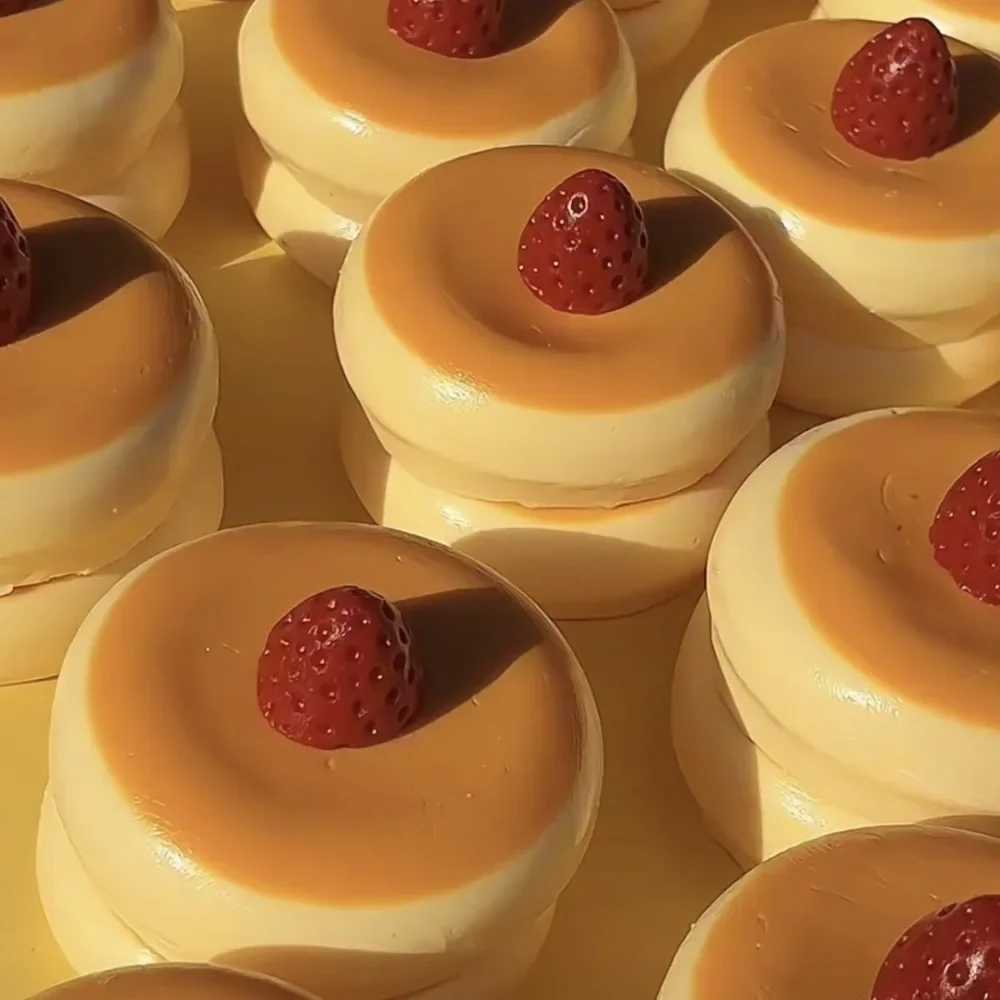 Simulation Souffl Fiddy Squeeze Toy Decompression Blaster Squishy Fingertip Toy Relieving Blueberry Slow Rebound Toy Gift J251117