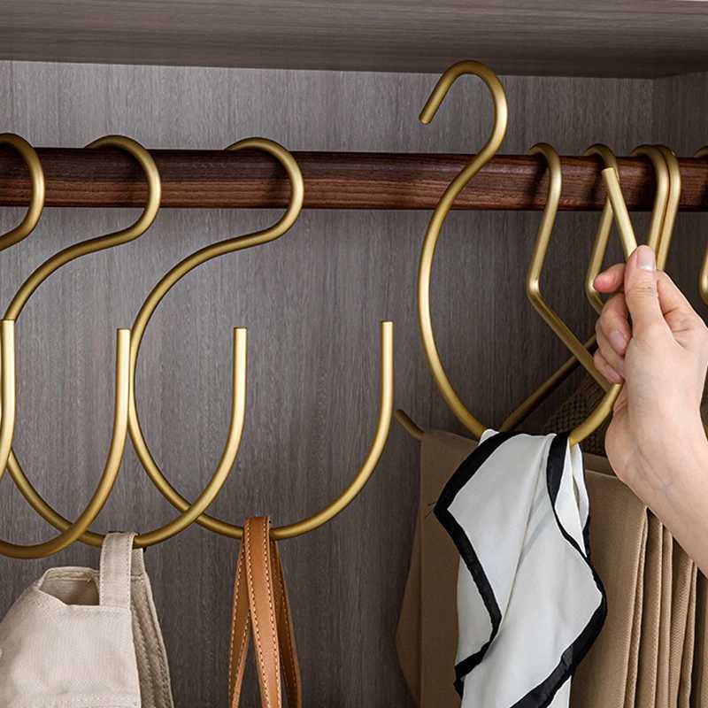 Scarf Hangers S-Shape Space Saving Pants Clothes Hangers Closet Storage Organizer for Pants Jeans Scarf Towels Hanging C251117