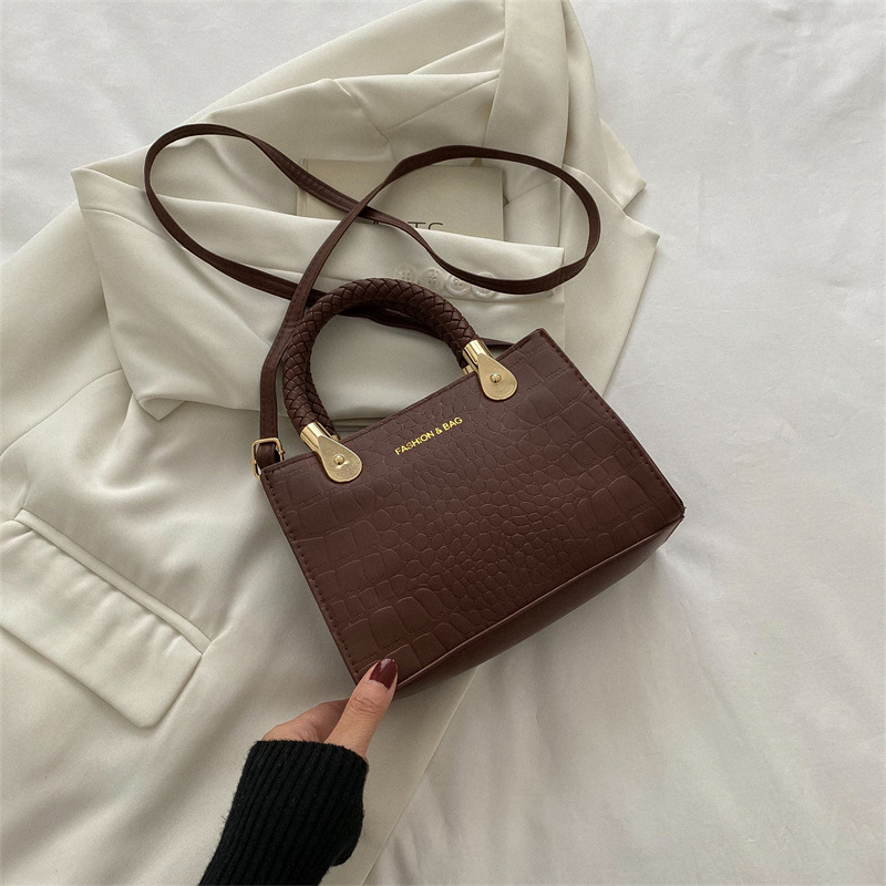 Trendy Women's Small Square Bag with Strap - Versatile Korean Retro Style Tote bag Designer bag