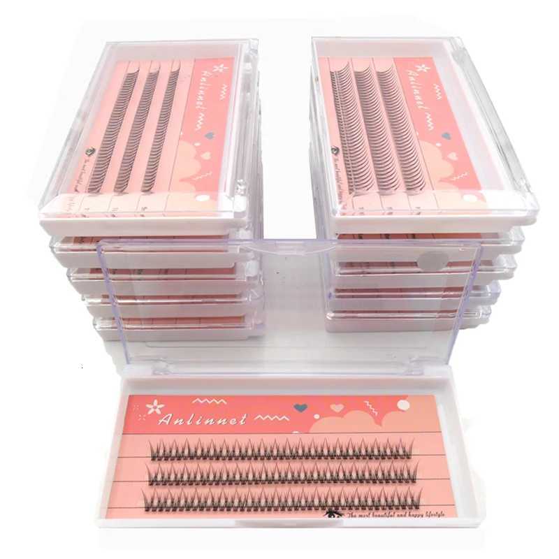 120 Clusters Fishtail Eyelashes Natural Grafted Eyelashes Professional Eyelash Extension Makeup A-Type Eyelashes Fairy EyelashesT251117