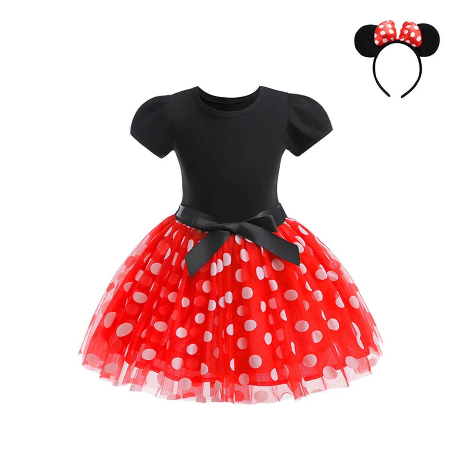 Disney Shiny Toddler Little Girls Minnie Mouse Cosplay Costume Girls Birthday Party Fancy Holiday Easter Dress W20250417