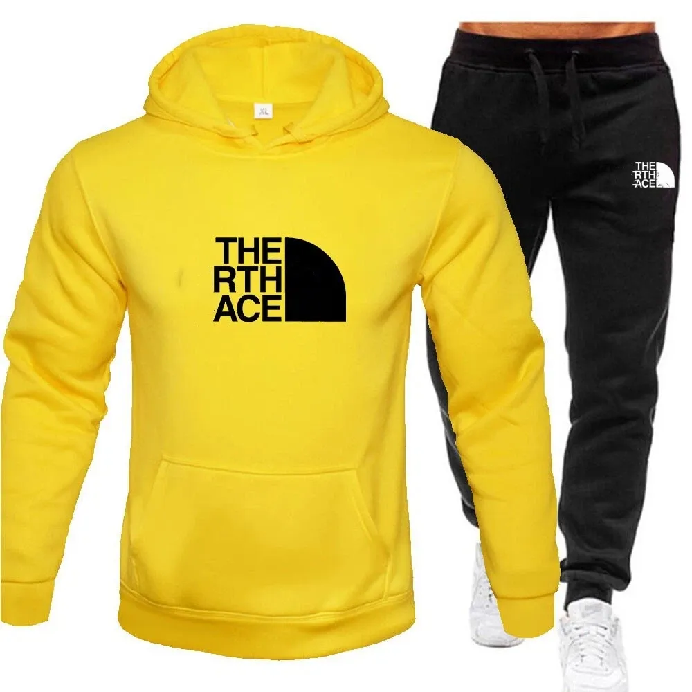 Men's Tracksuits 2025 Spring/Autumn Casual Hoodie Letter Print Fashionable Hooded High Quality 2PCS Casual Couple Autumn Sportswear