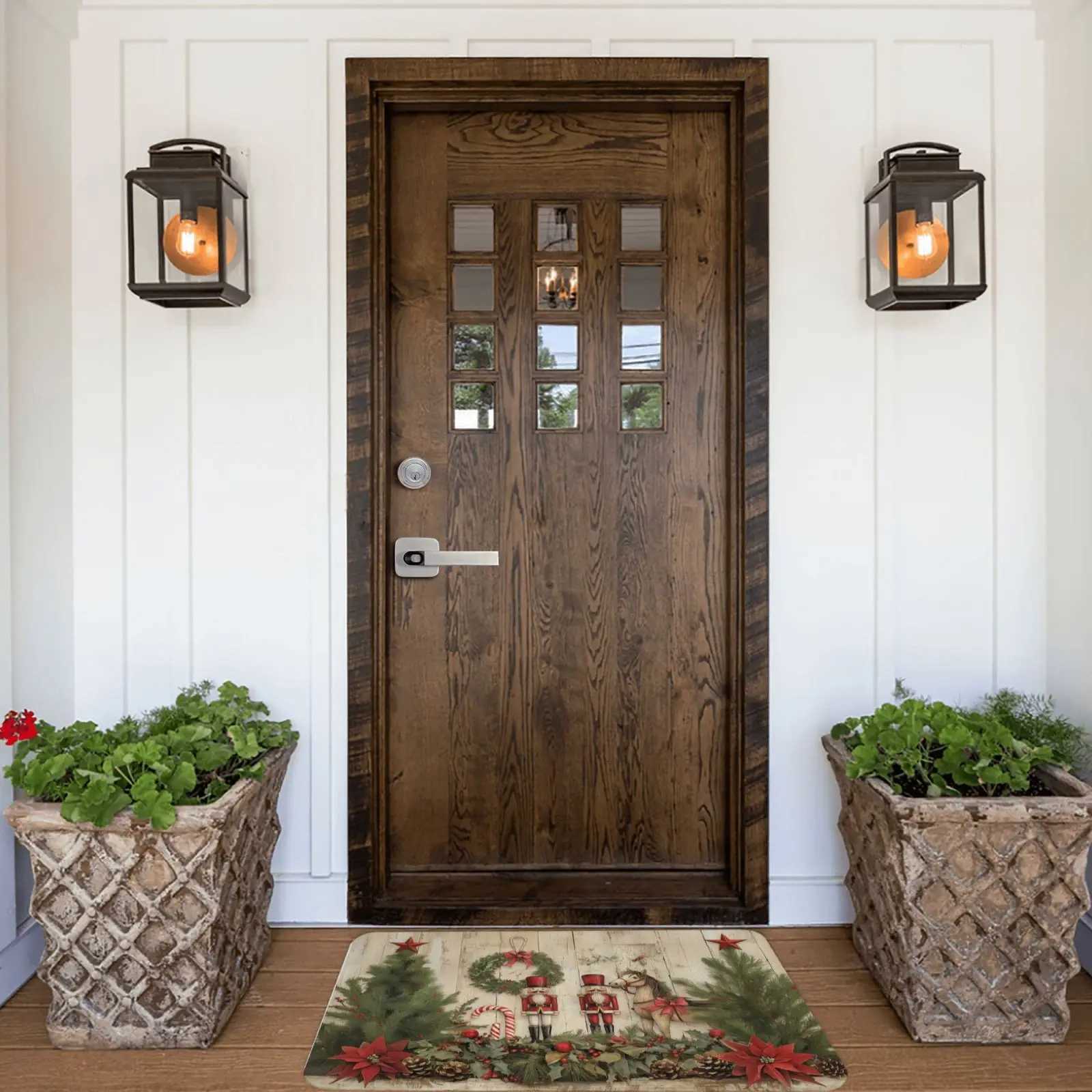 Christmas Nutcracker Tree Entrance doormat home decor Kitchen floor mat Kitchen hallway balcony rugs navidad decorationsM251117