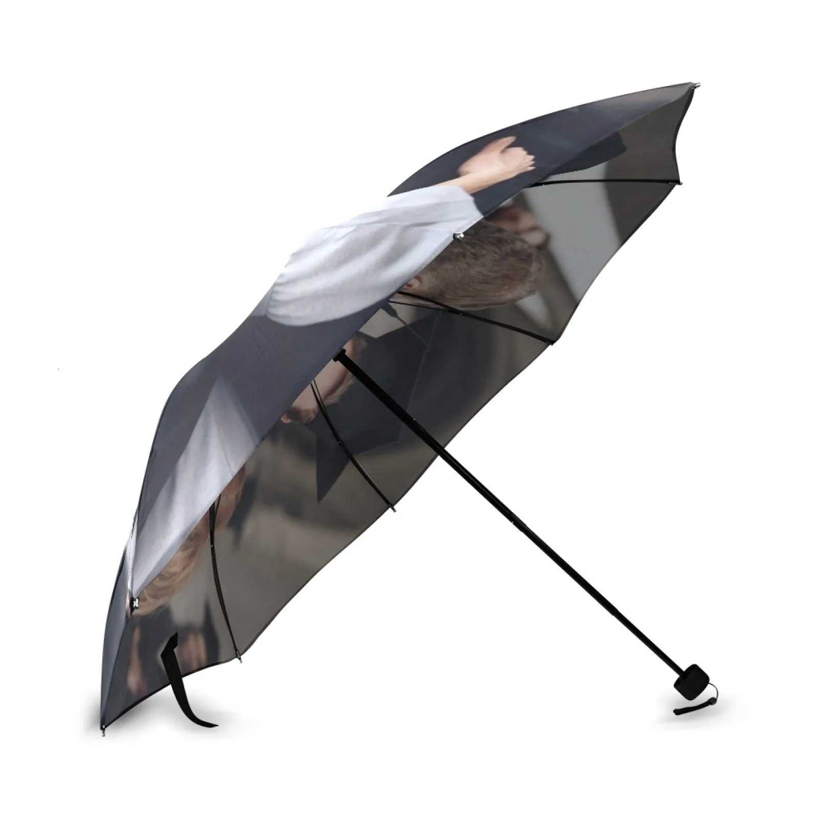 Custom photo Folding Umbrella Sun Rain Windproof Portable Hand Open Close Collapsible Travel Personzed Umbrella C251117
