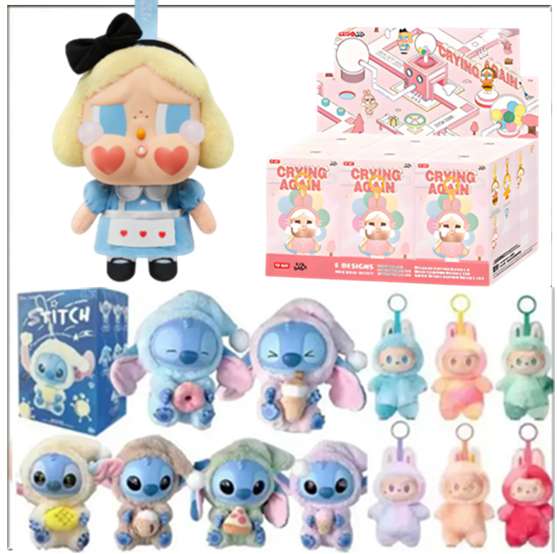 CRYBABY STITCH LABUBU Blind box toy MOKOKO FALL IN WILD Gift PIN FOR LOVE HAVE A SEAT EXCITING Macaron Color Party BIG INTO ENERGY HAPPY FACTOR SURPRISE SHAKE