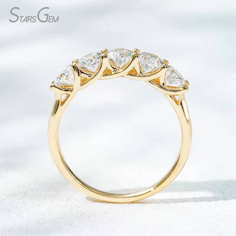 Oval 45MM DEF VVS VS Diamond Jewelry Starsgem Wedding Band 18K Solid Gold HPHT CVD Marriage Lab Grown Diamond Engagement Ring