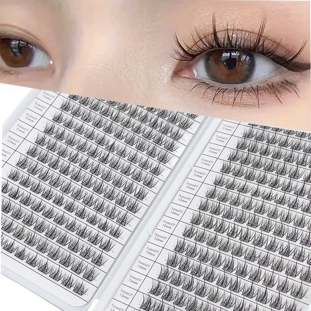 320pcs DIY Anime cluster eyelash Book - Feather Cross Style extension reuse mixed length natural eyelashes to create an amazinT251117